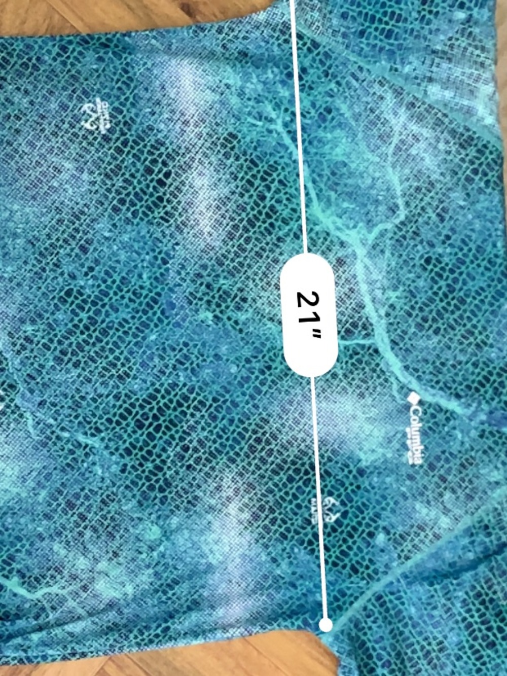 Columbia PFG Shirt Men’s M Blue Green Omni-Shade Realtree Long Sleeve Fishing - Picture 13 of 14